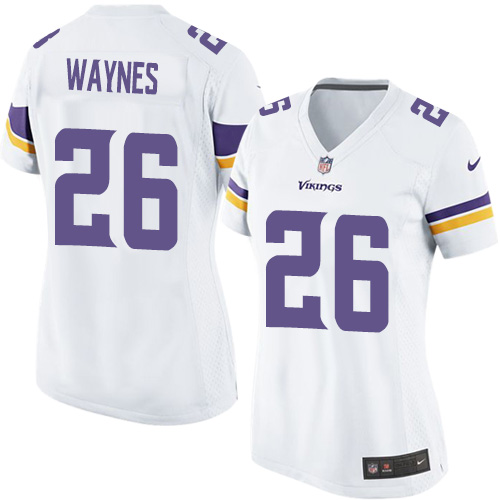 Women's Limited Trae Waynes Nike Jersey White Road - #26 NFL Minnesota Vikings